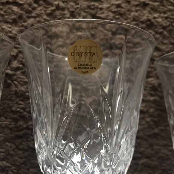 4 Italian crystal wine glasses - Picture 2 of 2